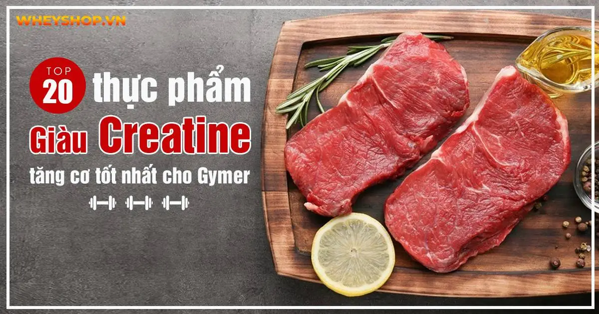 Top 20+ thực phẩm giàu Creatine tăng cơ tốt nhất cho Gymer