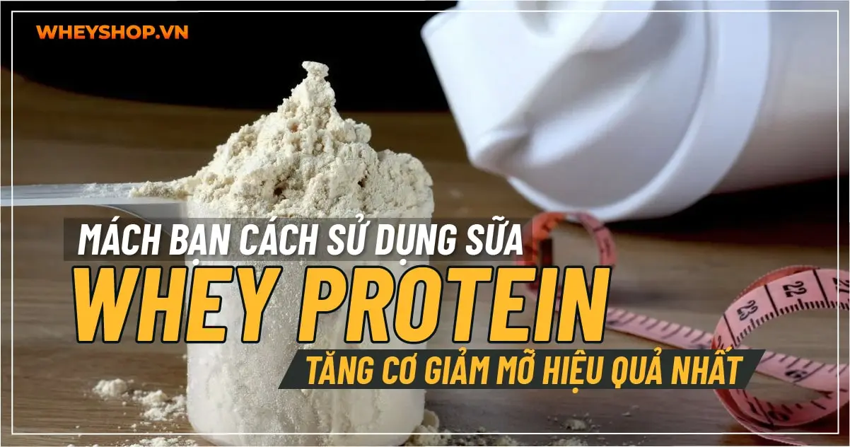 Mách bạn cách sử dụng sữa whey protein tăng cơ giảm mỡ hiệu quả nhất