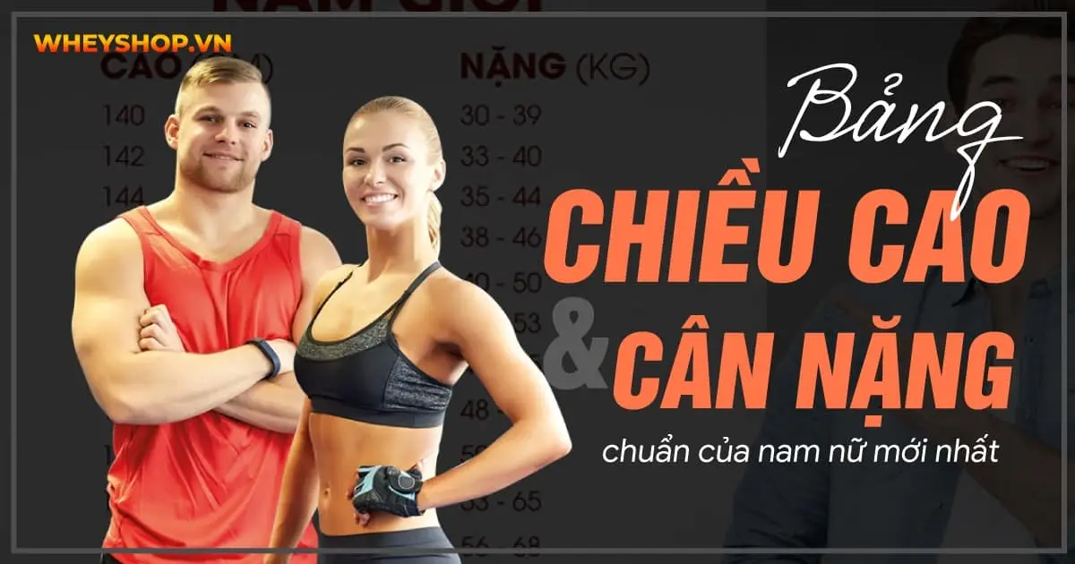 Bảng chiều cao cân nặng chuẩn của nam nữ mới nhất