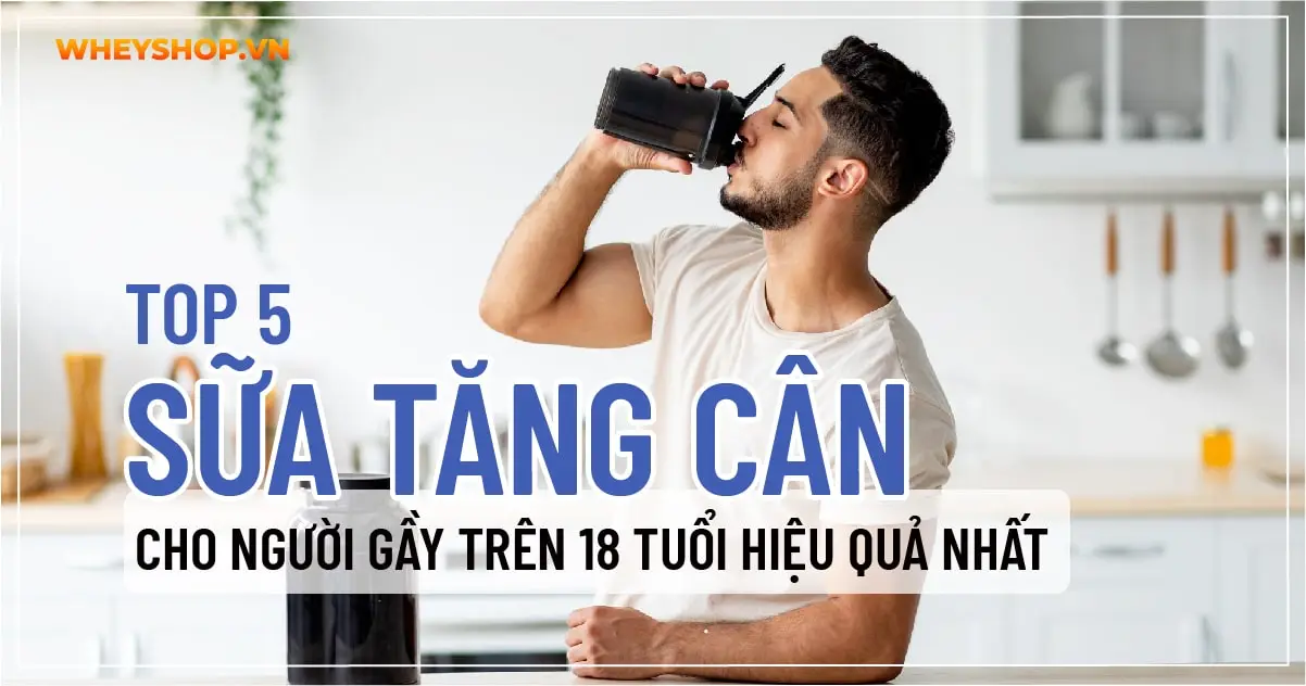 Top 5 sữa tăng cân cho người gầy trên 18 tuổi hiệu quả nhất