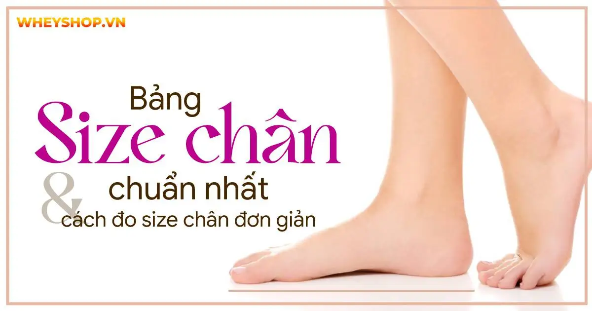 Bảng size chân chuẩn nhất và cách đo size chân đơn giản