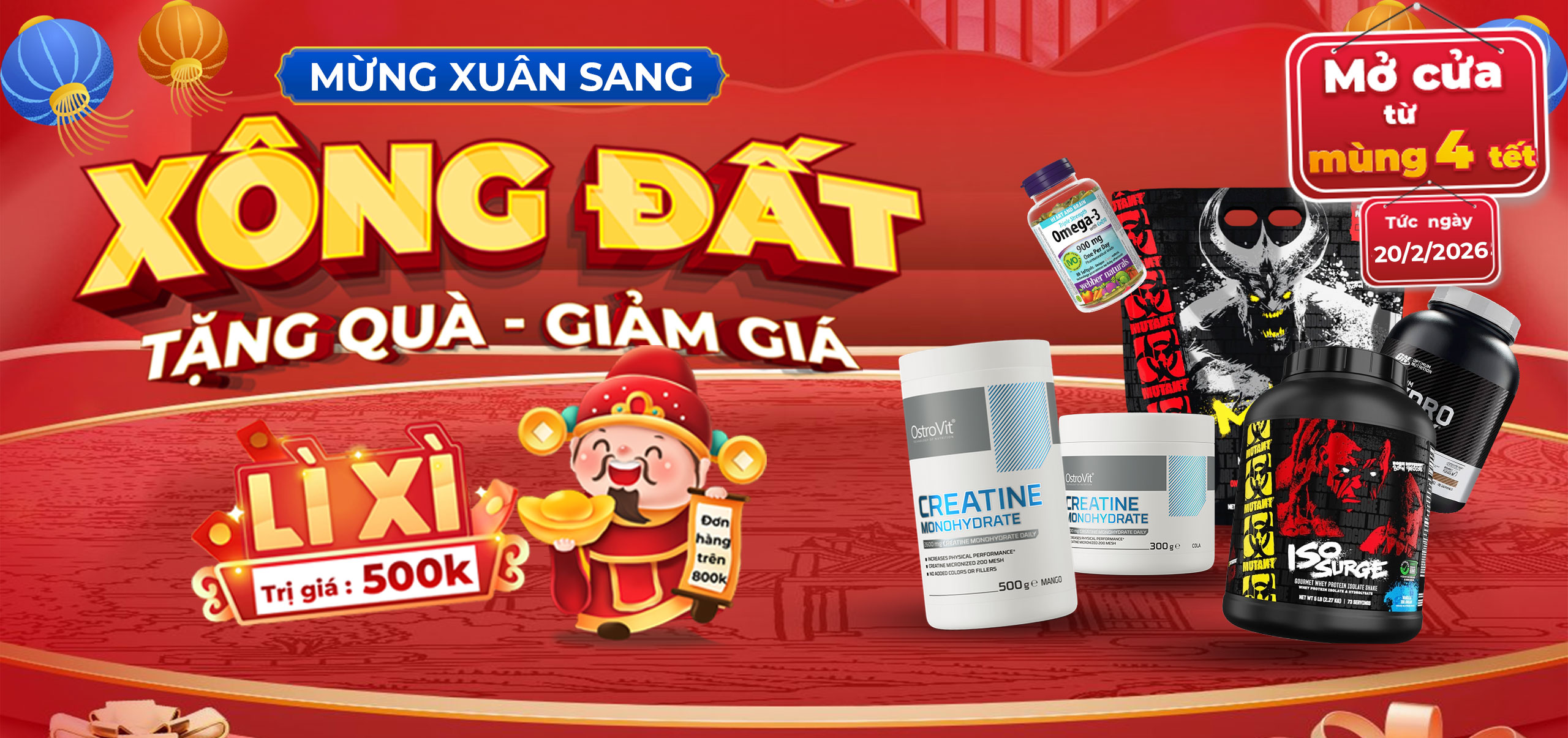 Chương trình ưu đãi đầu năm 2026 tại WheyShop.vn