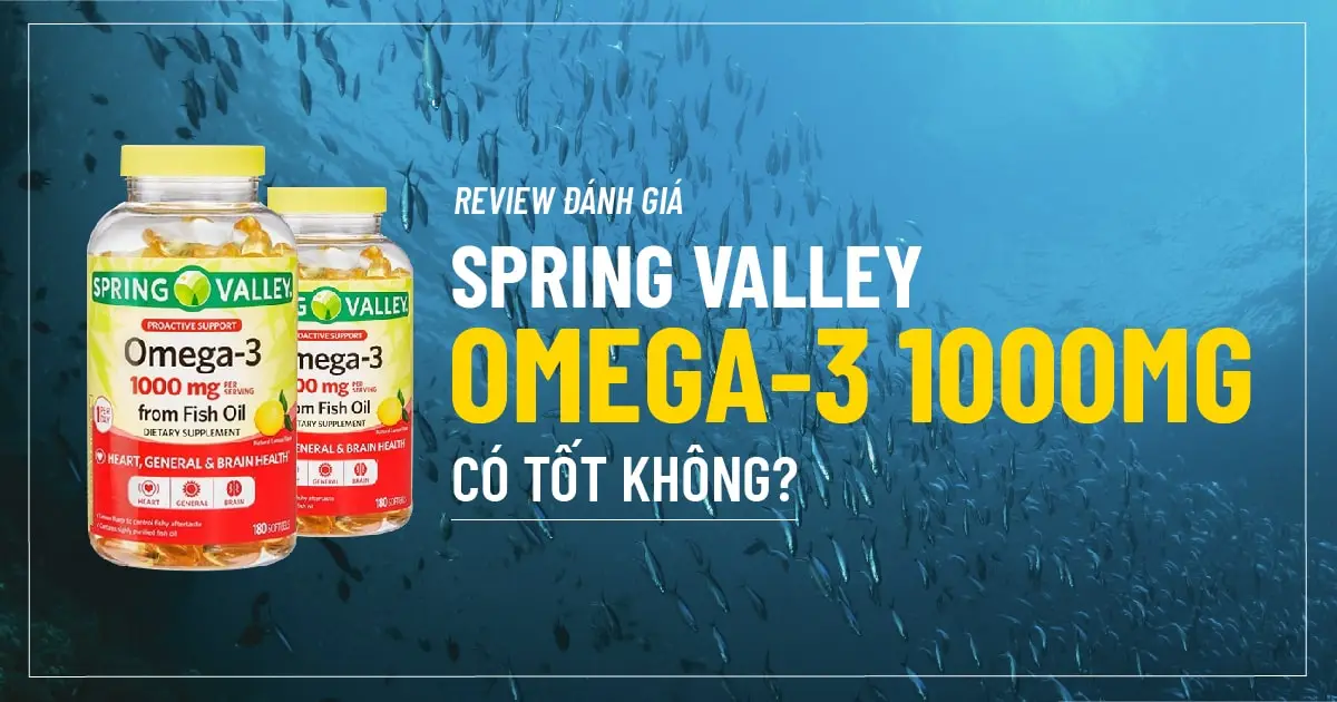 Review đánh giá Spring Valley Omega-3 1000mg có tốt không?