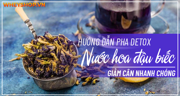 Hướng dẫn pha detox nước hoa đậu biếc giảm cân nhanh chóng