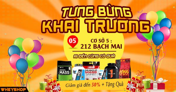 CHƯƠNG TRÌNH KHAI TRƯƠNG WHEYSHOP 212 BẠCH MAI