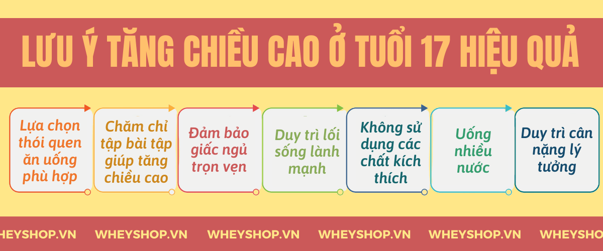 Nếu bạn đang băn khoăn tìm kiếm bài tập giúp tăng chiều cao ở tuổi 17 thì hãy cùng WheyShop tham khảo 15 bài tập hiệu quả nhất qua bài viết...