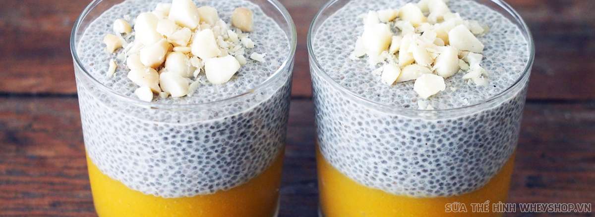 20 cach giam can voi hat chia Pudding hat chia