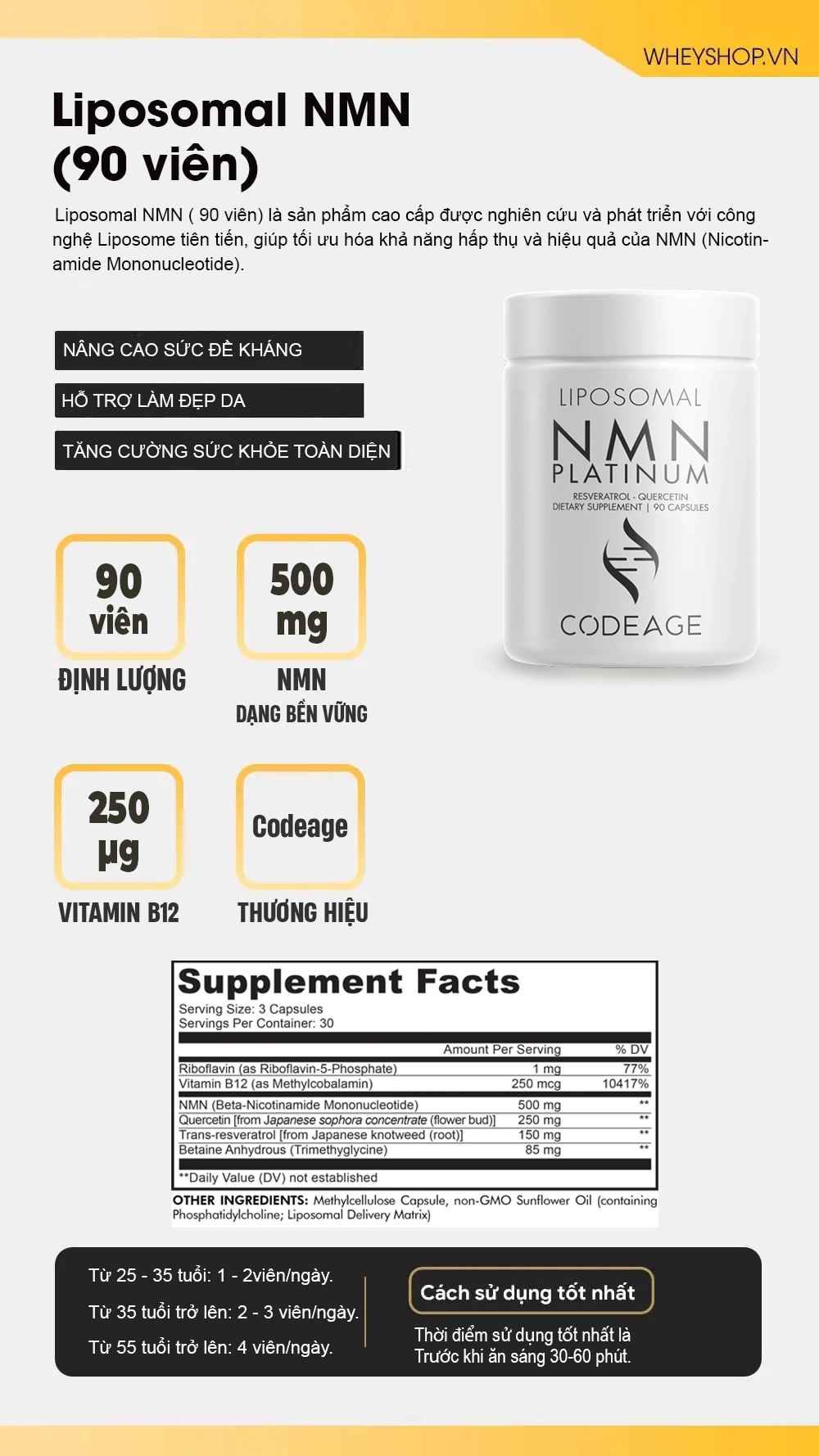 Code Age Liposomal NMN Platinum (90 viên) 10 20250311 110838