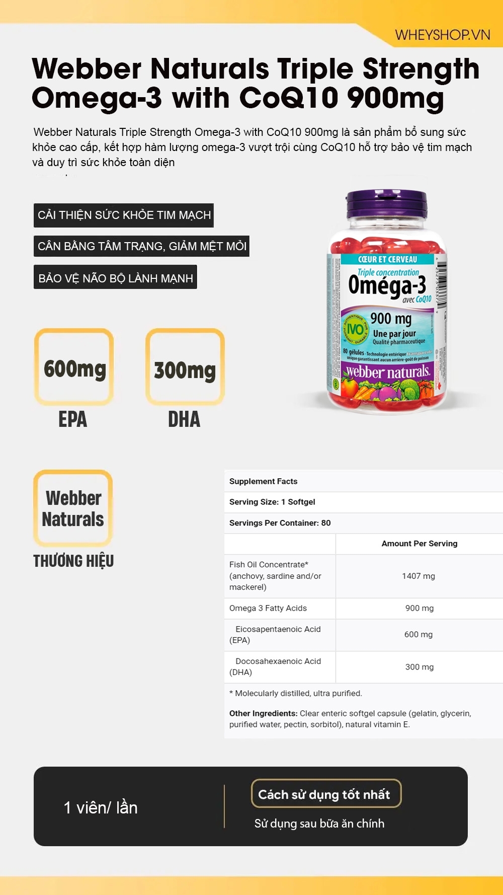 Webber Naturals Triple Strength Omega-3 with CoQ10 900mg (80 viên) 4 20250529 145411