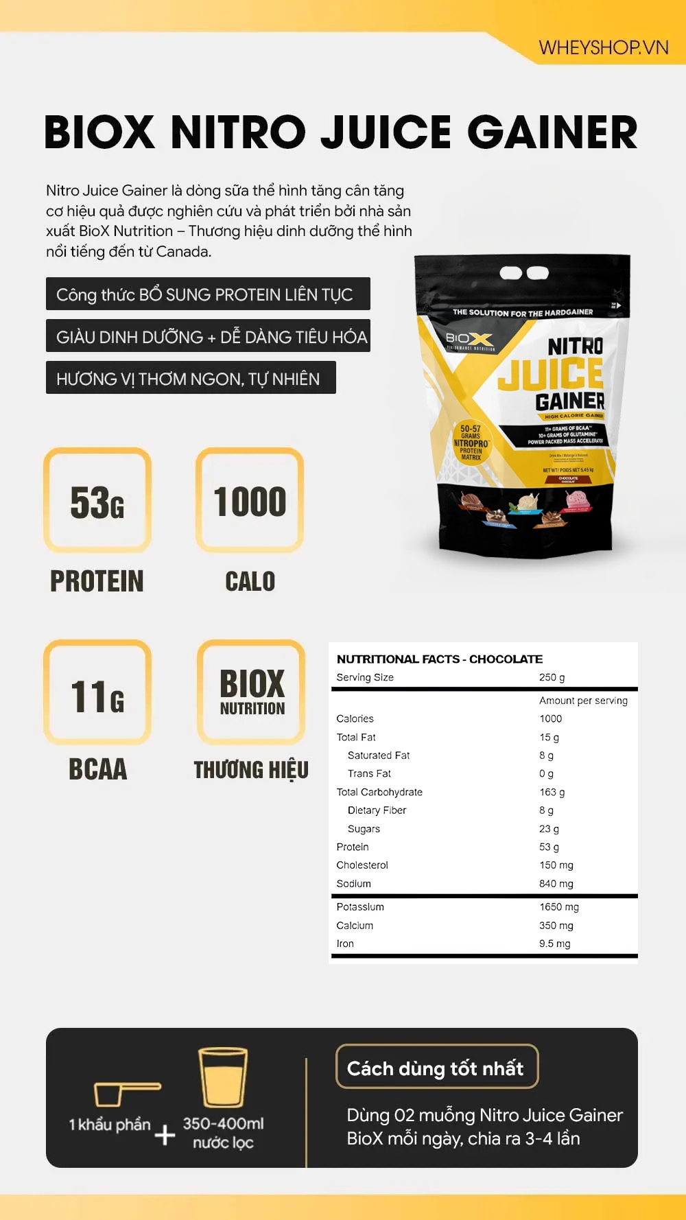BioX Nitro Juice Gainer 12Lbs (5.4kg) 6 20250607 091932