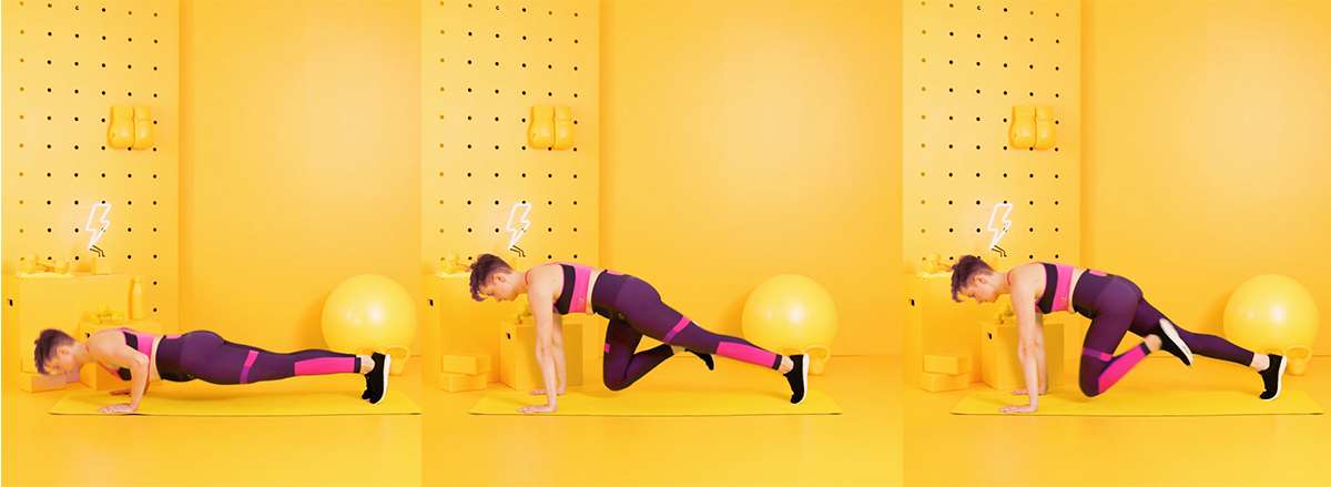 25 bai tap dot mo thua giam can hieu qua nhat Mountain Climbers Pushup