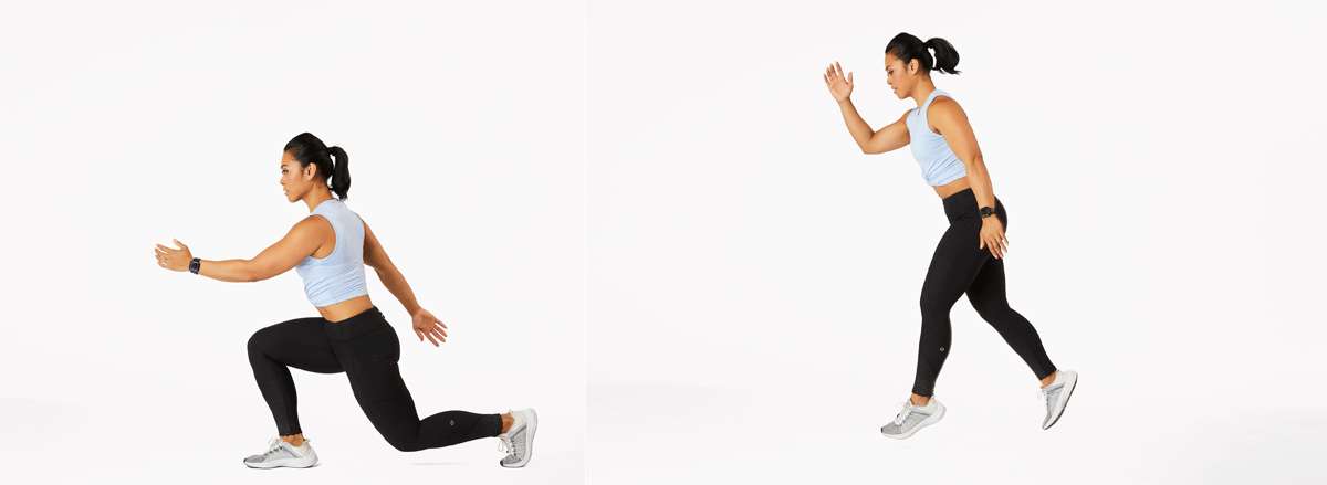 30 bai tap workout tai nha giam can hieu qua Jumping Lunges