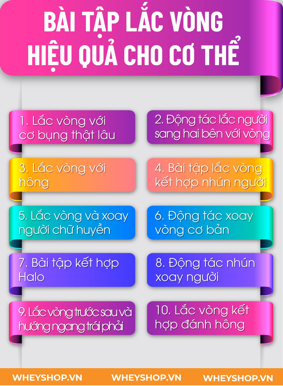Nếu bạn đang băn khoăn tìm hiểu lắc vòng giảm cân có hiệu quả không thì hãy cùng WheyShop tìm hiểu chi tiết qua bài viết ngay sau...
