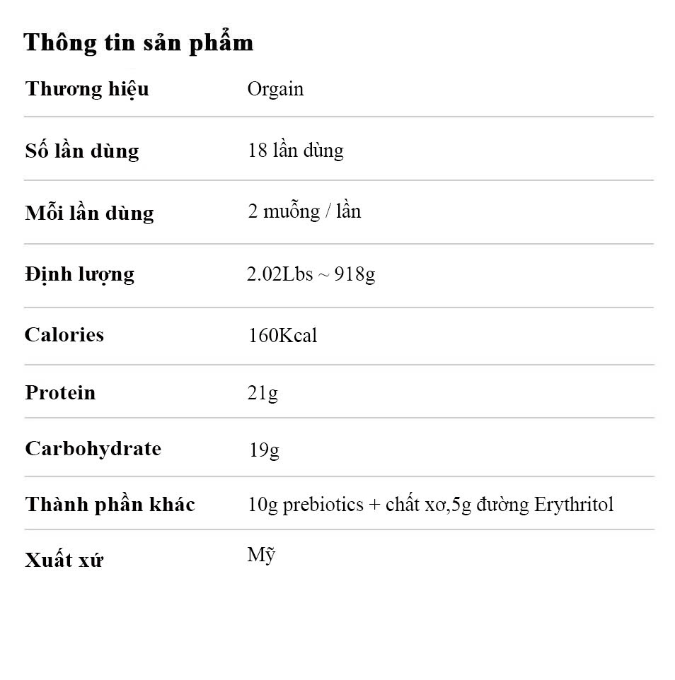 Orgain Organic Protein