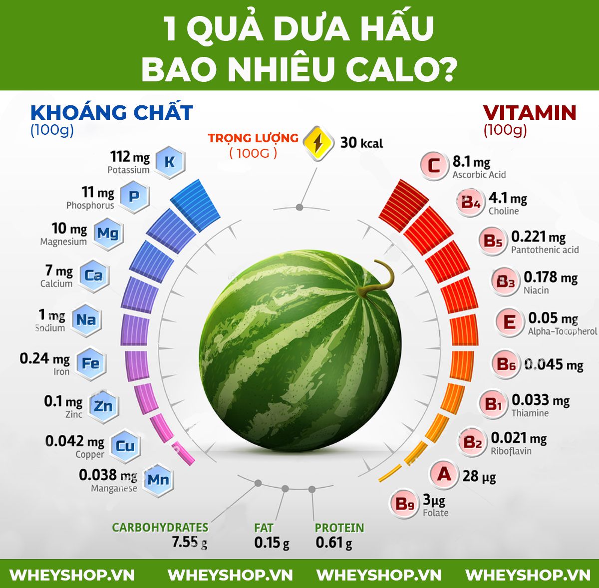 Ăn dưa hấu có béo không? Ăn nhiều dưa hấu có tốt không? Bài viết này, hãy cùng Wheyshop giải đáp thắc mắc cho bạn nhé!