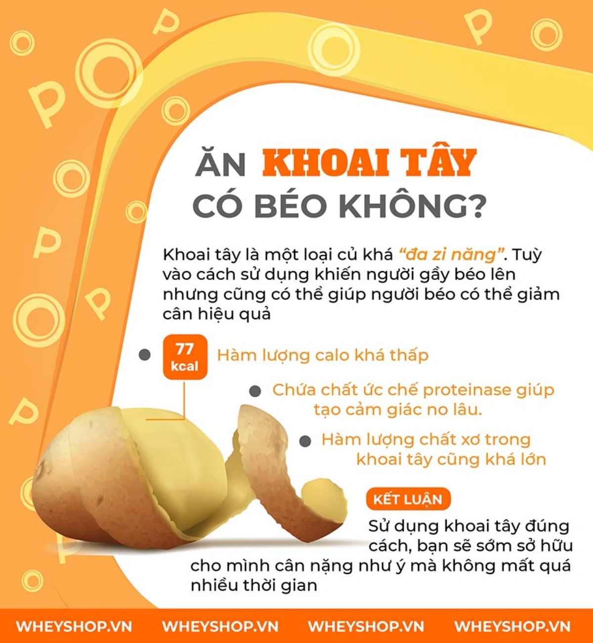 ăn khoai tây có béo không
