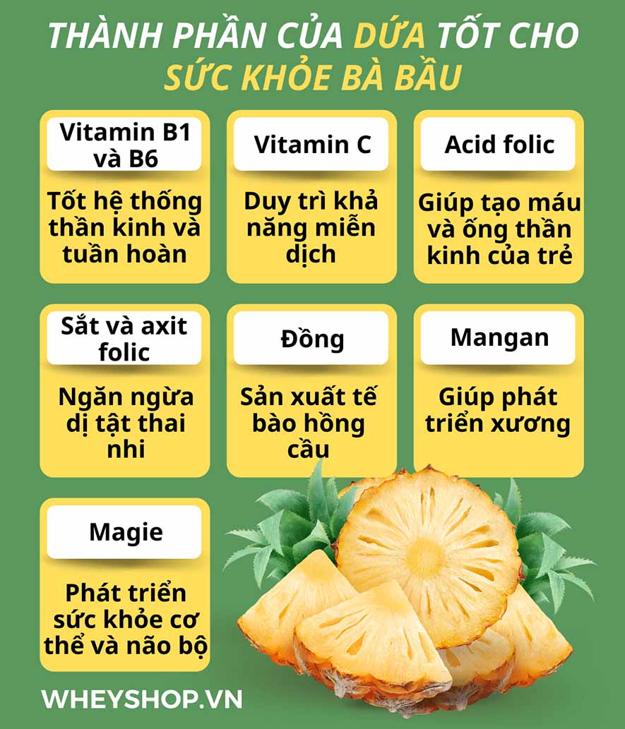 Nếu bạn đang băn khoăn Bà bầu nên ăn dứa khi nào? Mẹ bầu 3 tháng tuổi có ăn dứa chín được không thì hãy cùng WheyShop tham khảo chi tiết bài viết...