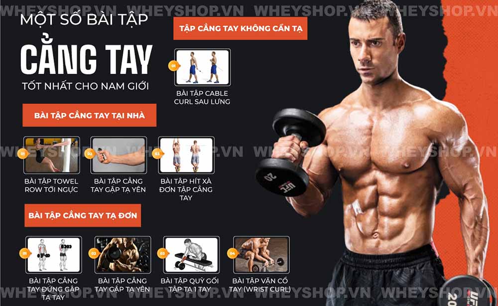 Cẳng tay là phần cơ khó phát triển,đòi hỏi nhiều cố gắng cũng như lựa chọn bài tập cẳng tay phù hợp.Tham khảo ngay 8 bài tập cẳng tay hiệu quả nhất qua bài viết