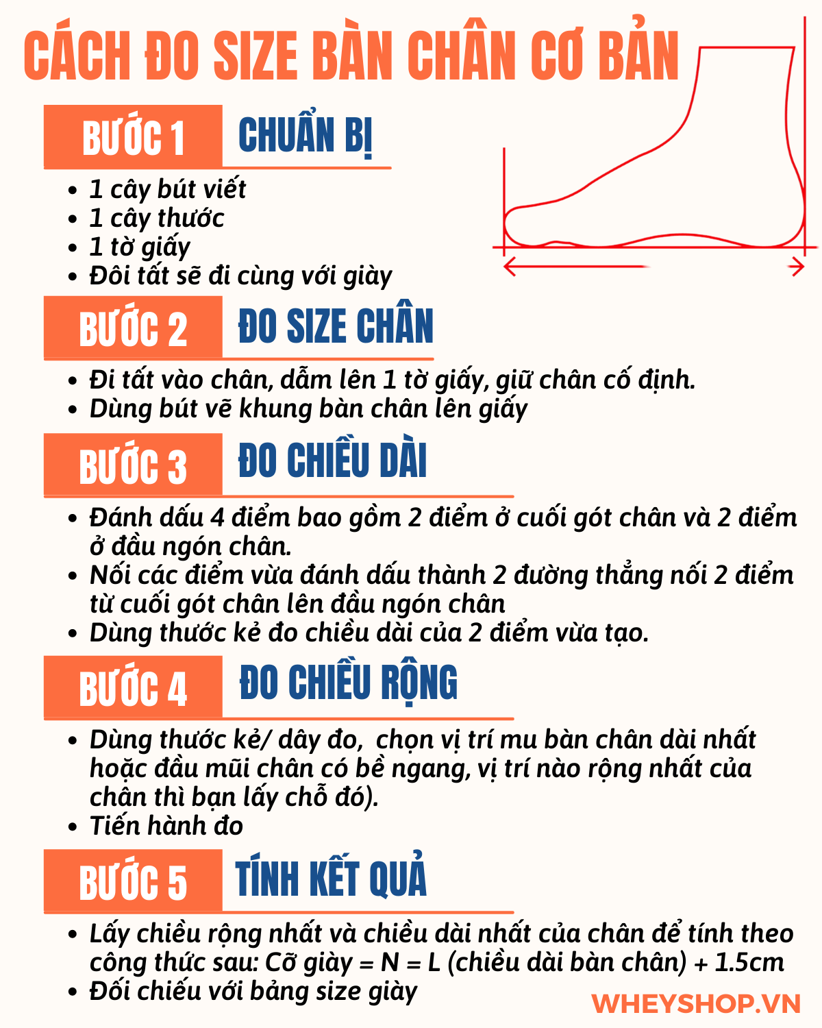 Nếu bạn đang băn khoăn không rõ bảng size chân mình cỡ bao nhiêu thì hãy cùng WheyShop tham khảo cách đo size chân đơn giản qua bài...