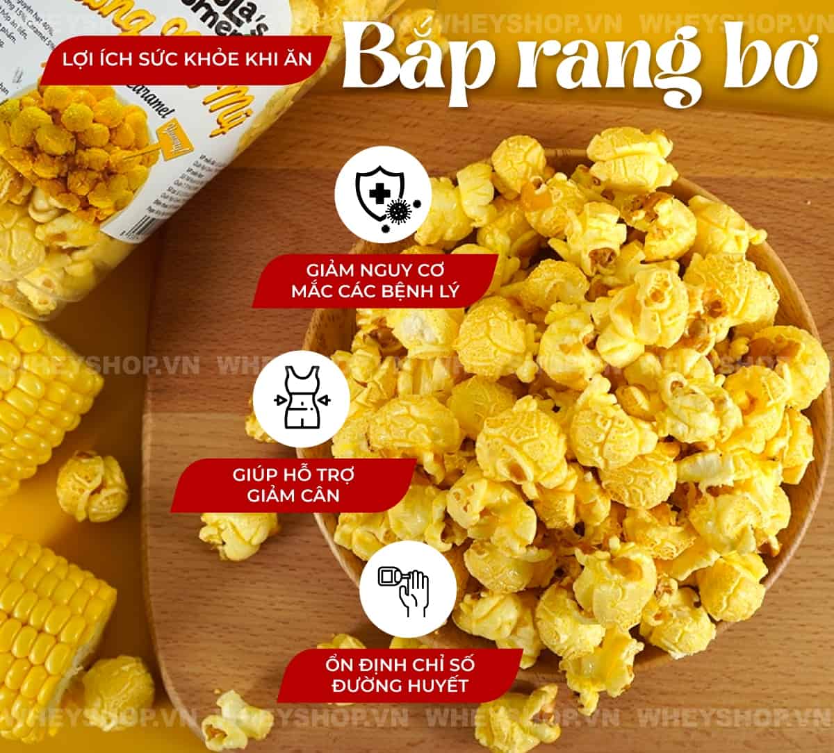 Bắp rang bơ là món ăn quen thuộc trong rạp phim. Bắp rang bơ bao nhiêu calo? Ăn bắp rang bơ có béo không? Đây là câu hỏi nhiều người thắc mắc, cùng WheyShop tìm hiểu...