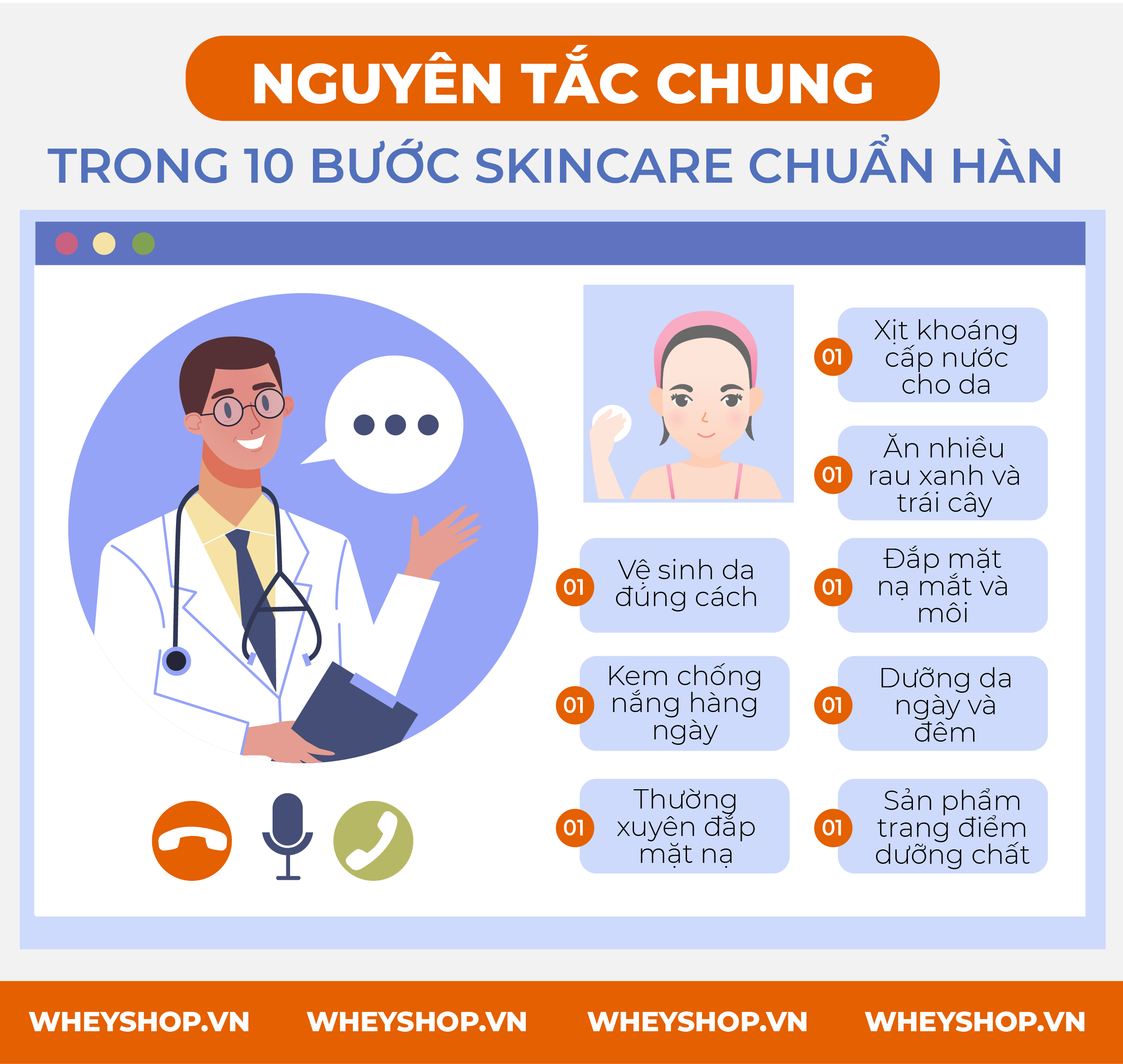 Nếu bạn đang băn khoăn tìm cách skincare chuẩn đẹp thì hãy cùng WheyShop tham khảo ngay 10 bước skincare chuẩn Hàn Quốc qua bài viết...