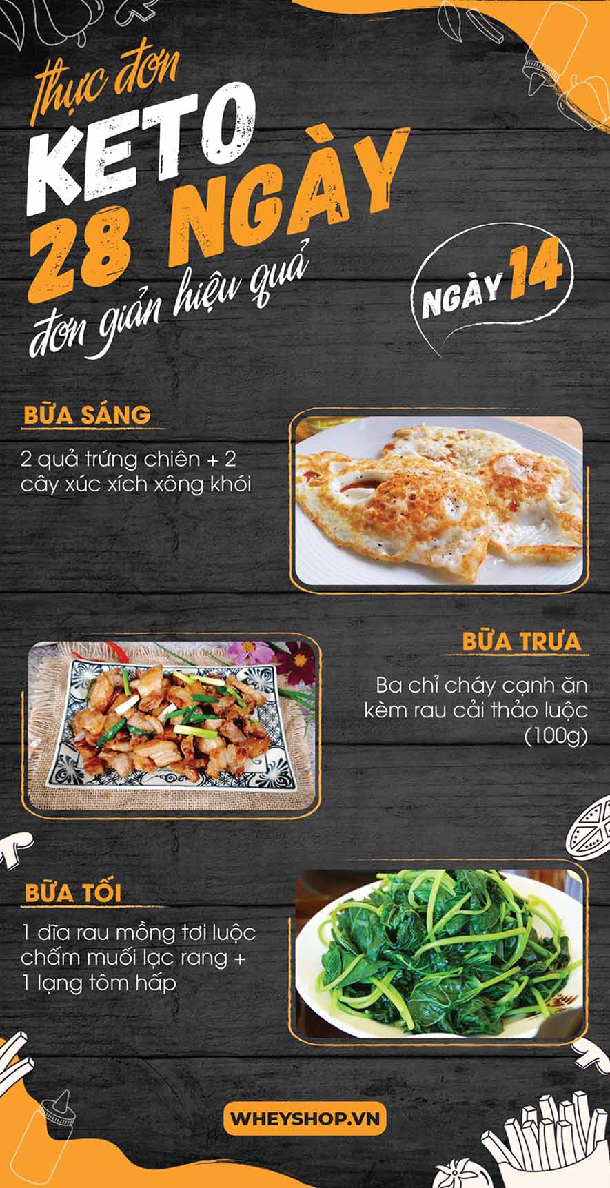 Nếu bạn đang băn khoăn tìm kiếm thực đơn keto 28 ngày thì hãy cùng WheyShop tham khảo chi tiết bài viết ngay sau đây nhé...