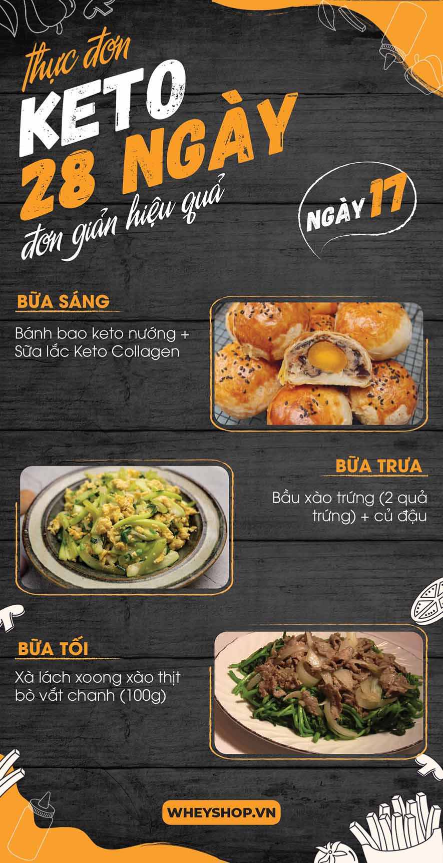 Nếu bạn đang băn khoăn tìm kiếm thực đơn keto 28 ngày thì hãy cùng WheyShop tham khảo chi tiết bài viết ngay sau đây nhé...