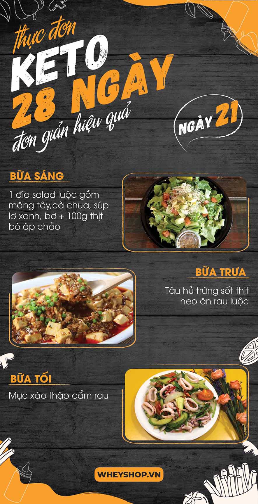 Nếu bạn đang băn khoăn tìm kiếm thực đơn keto 28 ngày thì hãy cùng WheyShop tham khảo chi tiết bài viết ngay sau đây nhé...