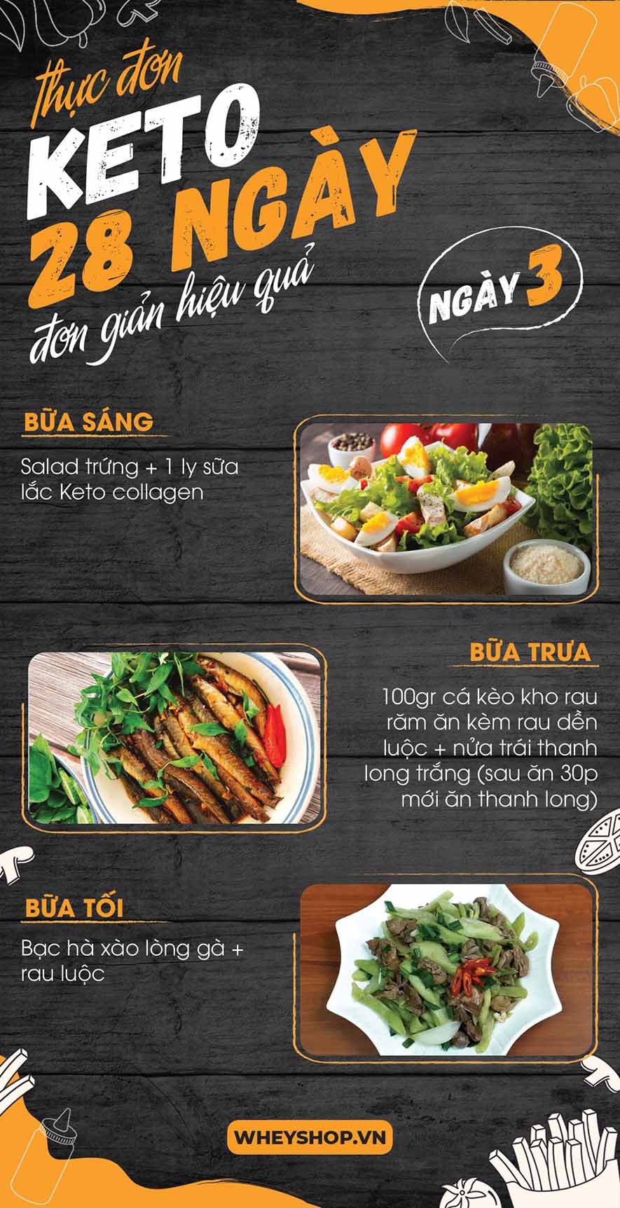 Nếu bạn đang băn khoăn tìm kiếm thực đơn keto 28 ngày thì hãy cùng WheyShop tham khảo chi tiết bài viết ngay sau đây nhé...