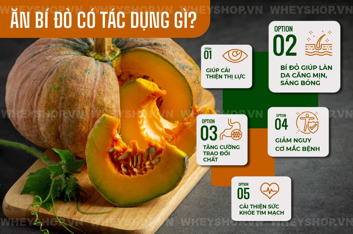 Cách chế biến bí đỏ nào cũng đều đem lại lợi ích sức khỏe cho người ăn. Để kiểm chứng thông tin này, hãy cùng WheyShop tìm hiểu 100g bí đỏ bao nhiêu calo nhé!