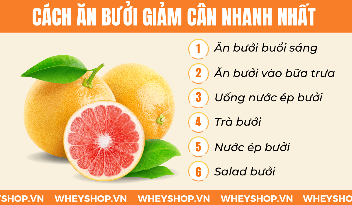 Bạn đã bao giờ nghe đến cách ăn bưởi giảm cân chưa? Và ăn bưởi giảm cân có hiệu quả không? Những thông tin được trình bày trong bài viết này, WheyShop sẽ...