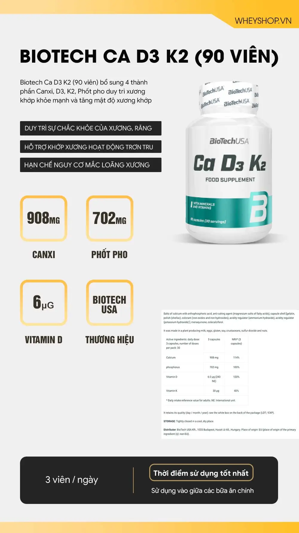 Biotech Ca D3 K2 (90 viên) 9 biotech-ca-d3-k2-90-vien