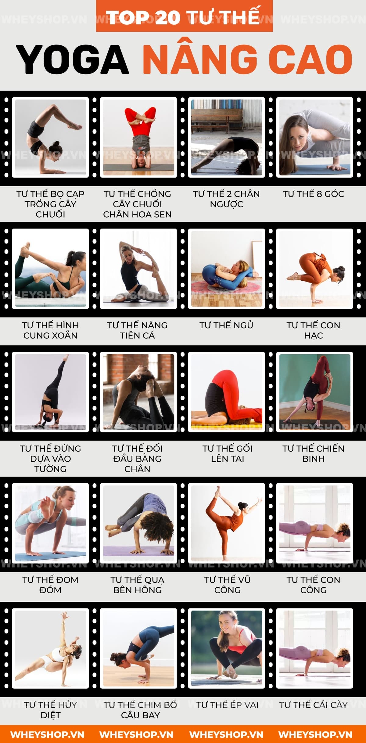 Khi cơ thể đã quen với độ khó bài tập, hiệu quả lên cơ thể sẽ giảm. Do đó cần cải thiện kỹ năng yoga, WheyShop sẽ hướng dẫn bạn tập các tư thế yoga nâng cao nhé