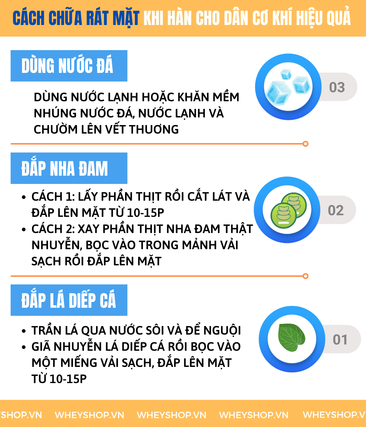 Nếu bạn đang tìm cách chữa rát mặt khi hàn thì hãy cùng WheyShop tham khảo ngay 3 cách đơn giản, dễ dàng thực hiện sau đây nhé...
