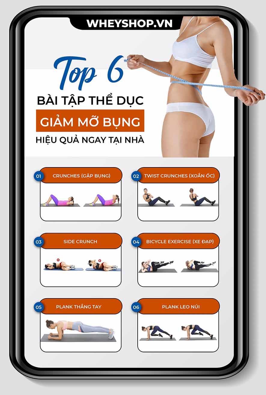 Nếu bạn đang có một thân hình cân đối, tuy nhiên dạng người dễ dàng béo bụng thì WheyShop ở đây để giúp đỡ bạn cách giảm mỡ bụng tại nhà hiệu quả trong 1...