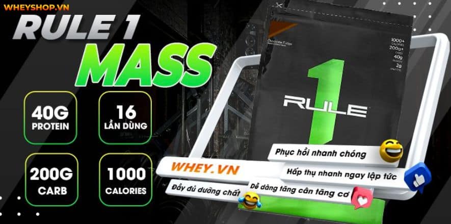 Rule 1 Mass Gainer nhận được nhiều lời khen là sữa tăng cân vô cùng hiệu quả, thơm ngon. WheyShop cùng các bạn review đánh giá Rule 1 Mass Gainer có tốt không..