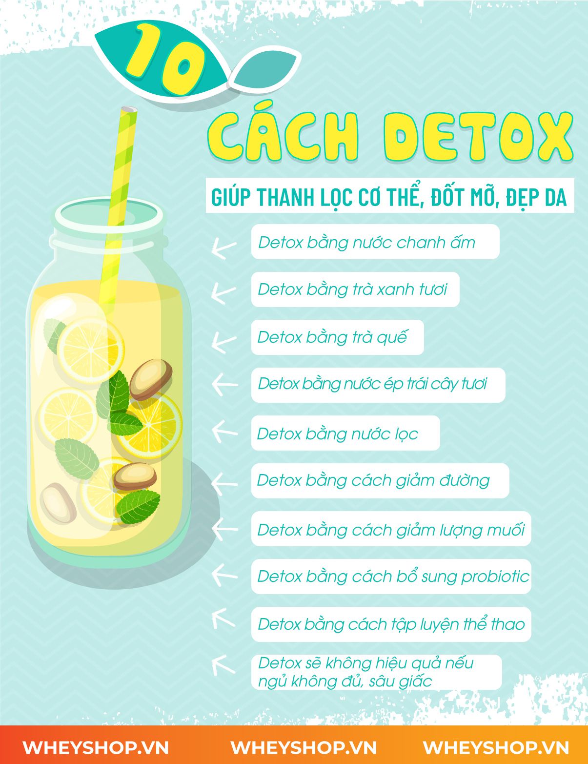 Detox là gì? Hãy cùng WheyShop tìm hiểu khái niệm chi tiết về Detox là gì và các phương pháp detox thanh lọc cơ thể, giảm mỡ hiệu quả qua bài viết...