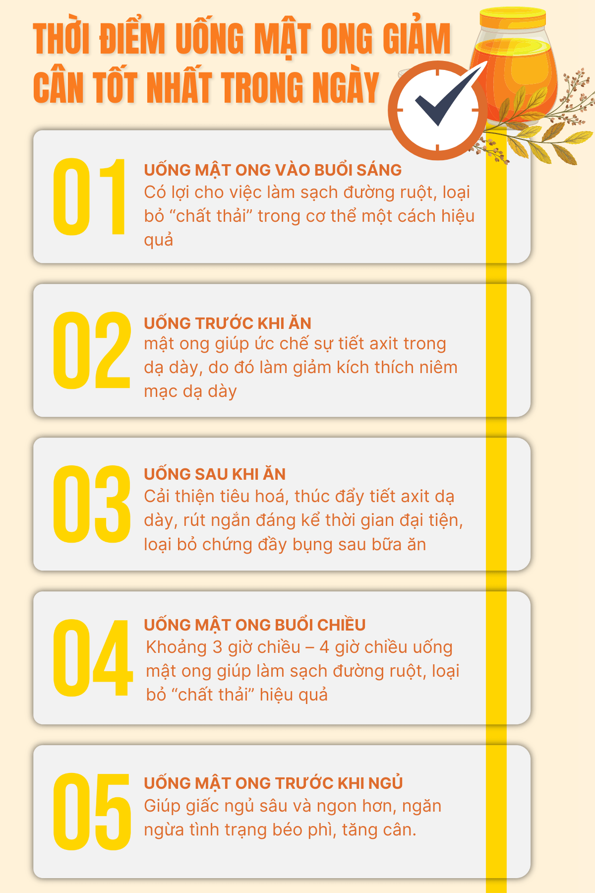Mật ong có rất nhiều công dụng trong việc giảm cân. Xin mời các bạn hãy cùng tham khảo bài viết dưới đây để biết được thời điểm uống mật ong giảm cân hiệu...