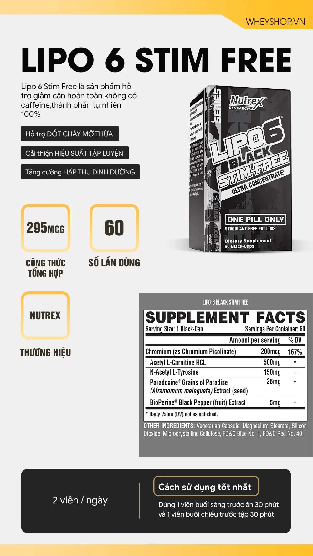Lipo 6 Stim Free (60 viên) 6 lipo-6-stim-free-60-vien