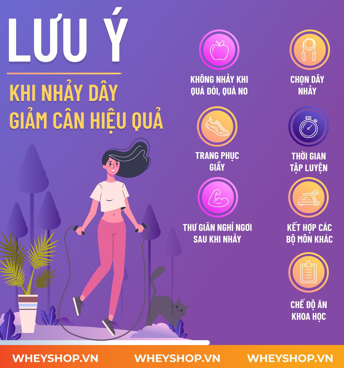 Nhảy dây có giảm cân không luôn là băn khoăn thắc mắc của nhiều người. Hãy cùng WheyShop tìm hiểu chi tiết qua bài viết ngay sau đây,...
