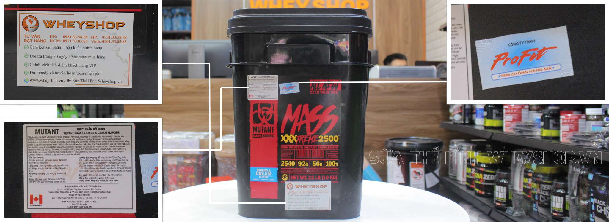 Mutant Mass XXXtreme 2500 tem nhan hieu chinh hang tai wheyshop