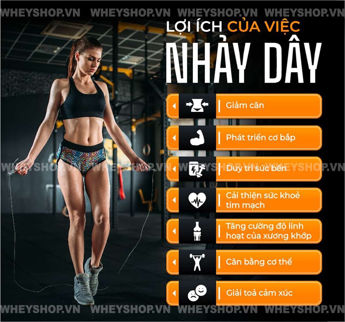 Nhảy dây tốn bao nhiêu calo? Đây vẫn là câu hỏi được nhiều người quan tâm và cần giải đáp. Hôm nay, WheyShop sẽ giải thích về nhảy dây tốn bao nhiêu calo nhé!
