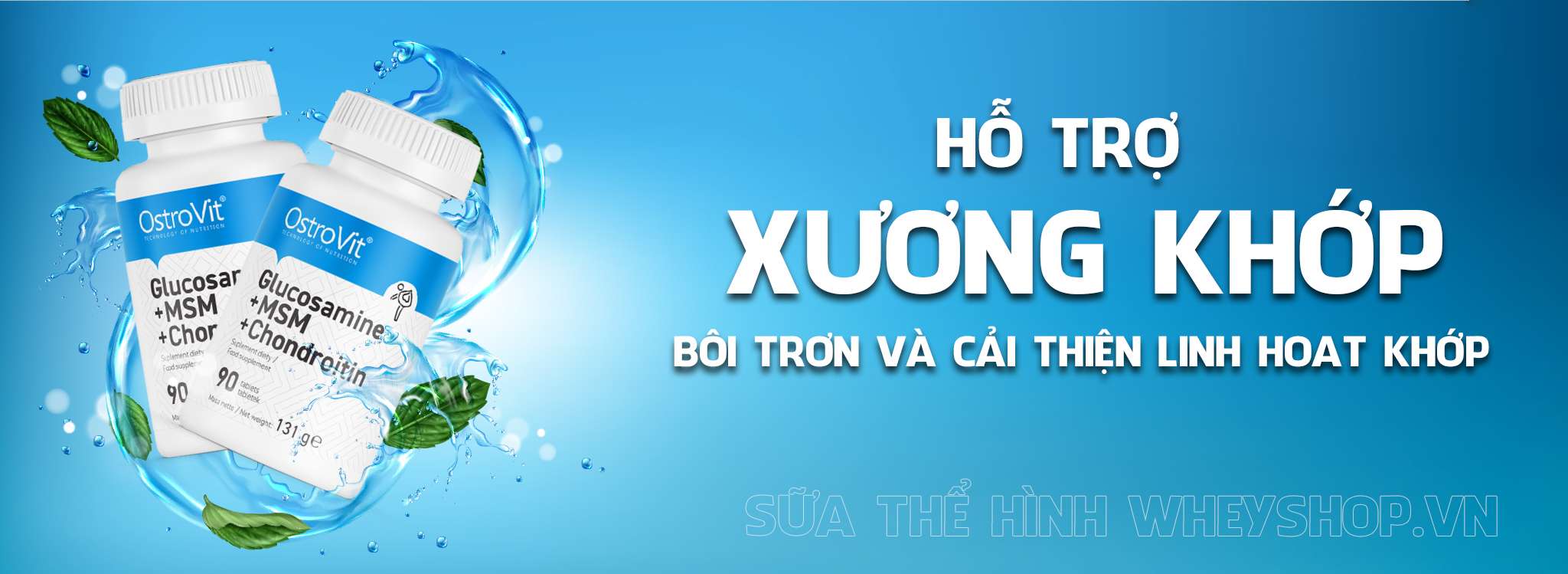 Ostrovit Glucosamine MSM Chondroitin là sản phẩm hỗ trợ xương khớp, có tác dụng bôi trơn và cải thiện tính linh hoạt của khớp, dây chằng cho người tập gym, thể hình