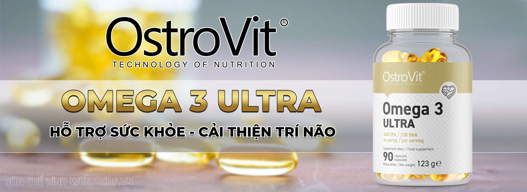 Ostrovit Omega 3 Ultra bổ sung hàm lượng lớn Omega 3 thiết yếu cho sức khỏe, giúp cải thiện sức khỏe tim mạch, não bộ, chống viêm,… mang tới nhiều lợi ích