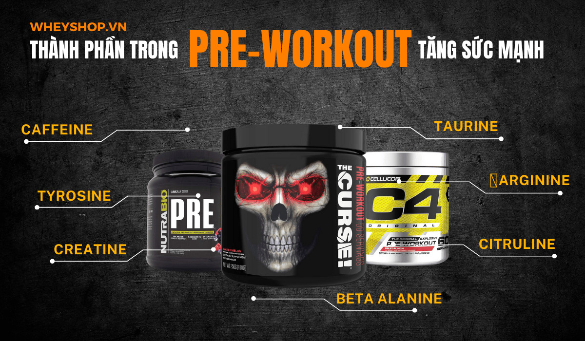Pre-Workout Tăng Sức Mạnh là gì? Hôm nay Whey Shop sẽ cùng các bạn tìm hiểu dòng thực phẩm bổ sung tăng sức mạnh hỗ trợ buổi tập luyện trở nên hiệu quả hơn.