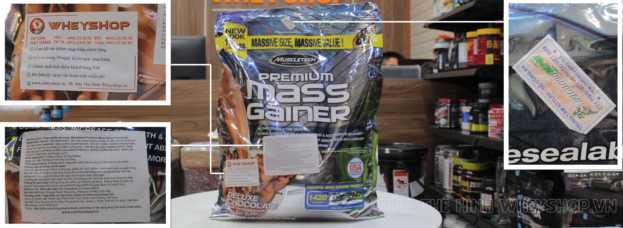 Premium Mass Gainer tem nhan hieu chinh hang tai wheyshop