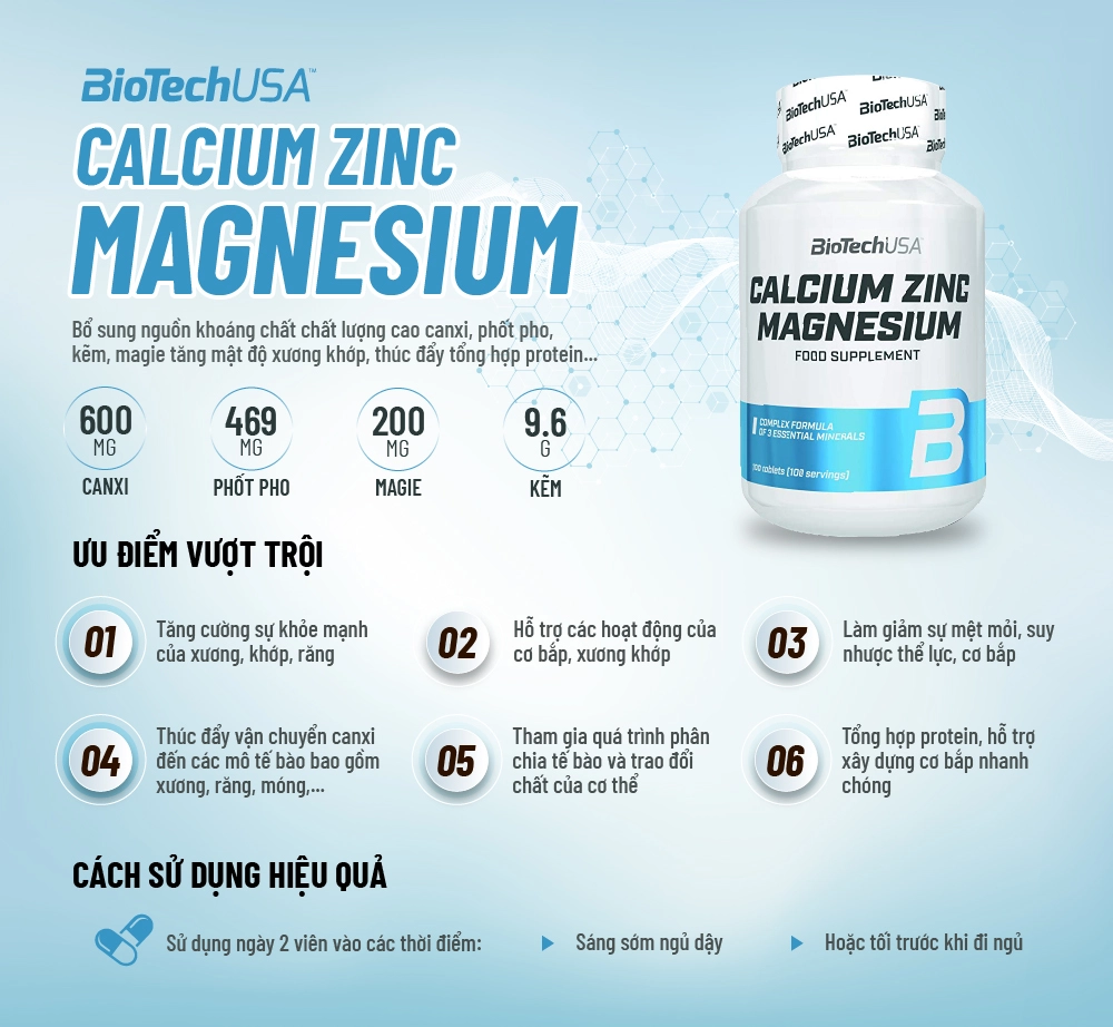 Review đánh giá Biotech Calcium Zinc Magnesium có tốt không?