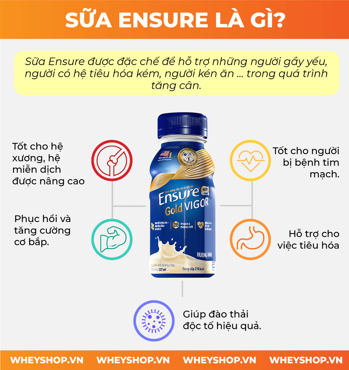 Nếu bạn đang băn khoăn không biết sữa Ensure tăng cân có tốt không thì hãy cùng WheyShop tham khảo chi tiết bài viết dưới đây ngay nhé...
