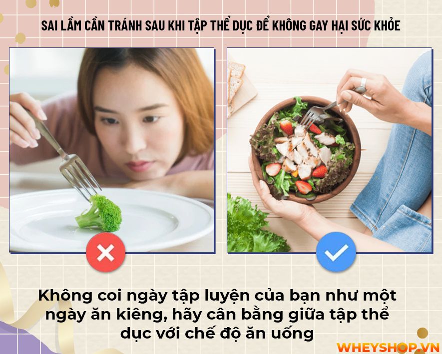 Liệu bạn đã bao giờ tự hỏi mình rằng sau khi tập gym không nên làm gì? Cùng WheyShop tìm hiểu 17 điều cấm kị không nên làm sau khi tập gym...