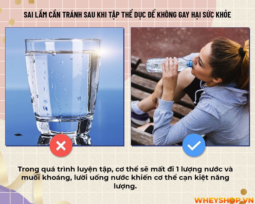 Liệu bạn đã bao giờ tự hỏi mình rằng sau khi tập gym không nên làm gì? Cùng WheyShop tìm hiểu 17 điều cấm kị không nên làm sau khi tập gym...